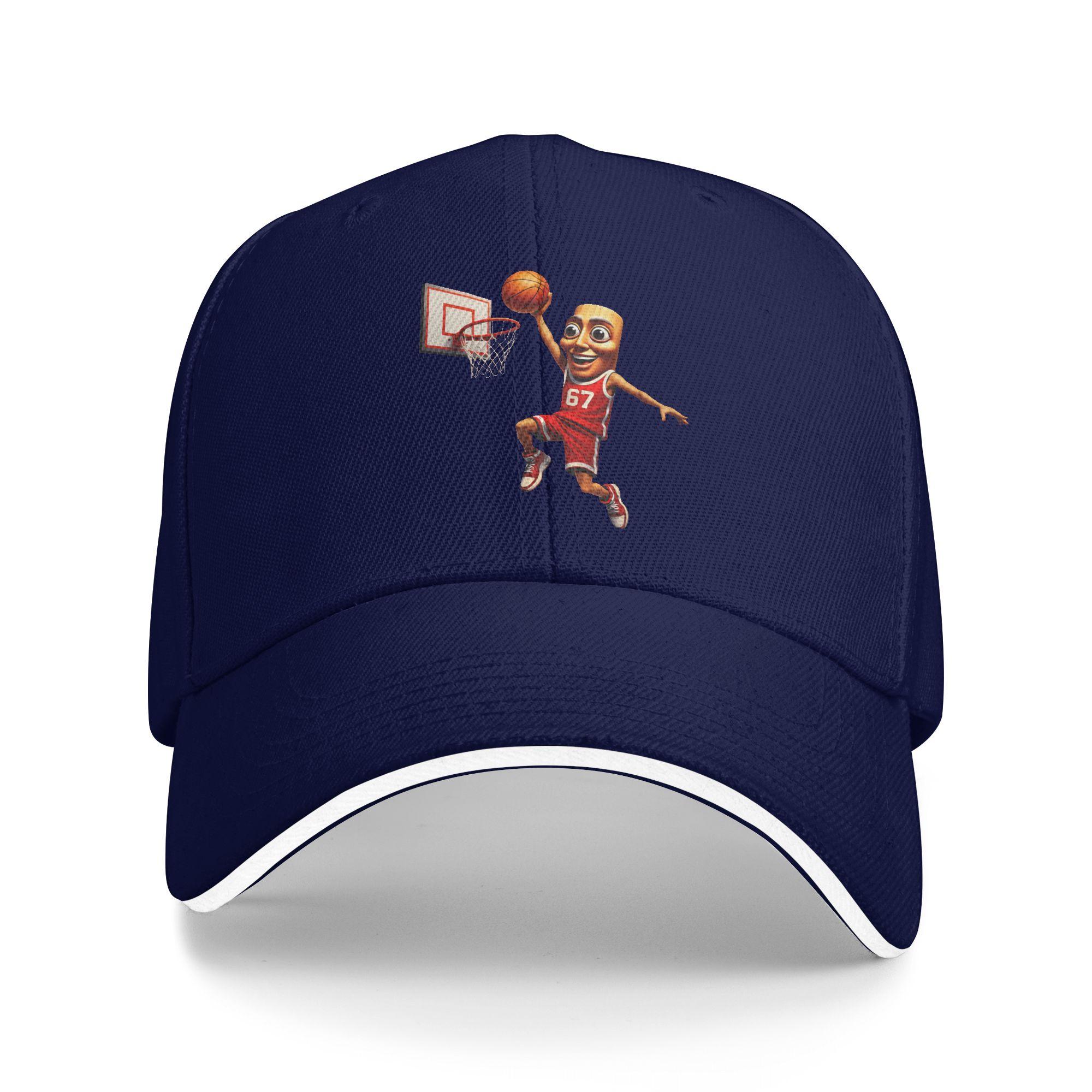 

67 Jersey Tung Sahur Basketball Boys Dunk Internet Meme Baseball Cap Outdoor Sunscreen Hip Hop Hats Men Fashion Baseball Caps One Size темно-синього кольору