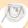 Elegant Pearls Brooch Fun Ornament for Backpacks Clothes Bags Hats Accessories Elegant Pin Crystal Rhinestones