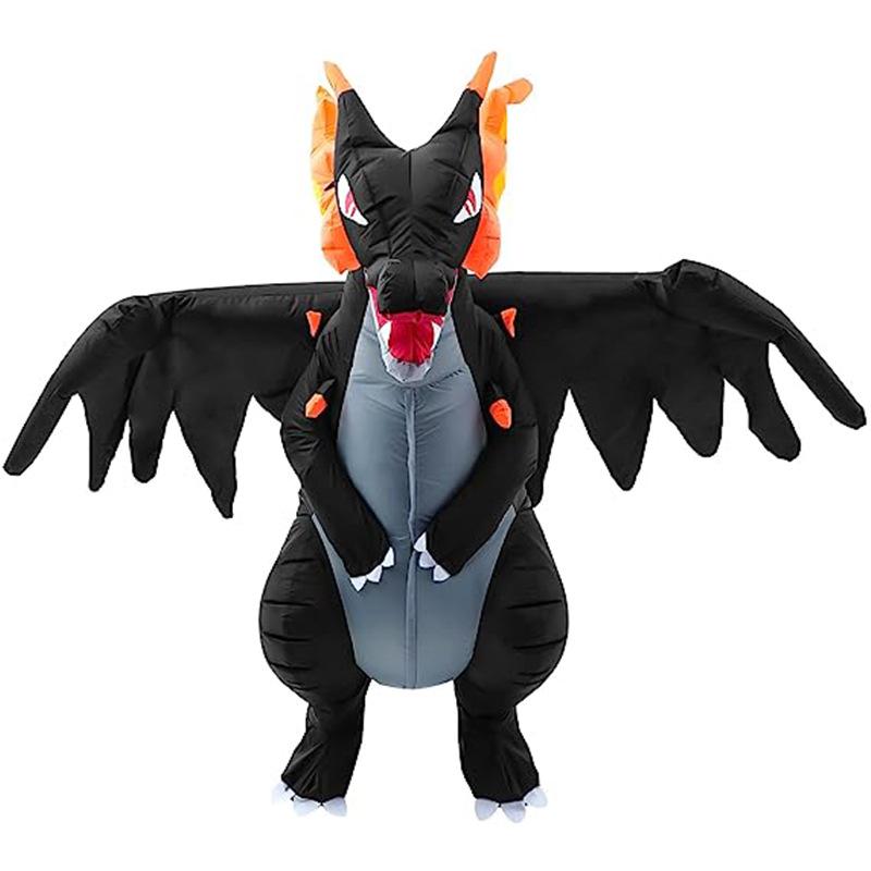 Adult Halloween Fire Dragon Inflatable Costume One Size