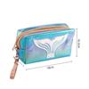 Syreni Ogon Kosmetyczka Laserowy Kolor Podróżna Kosmetyczka Organizer z Paskiem na Nadgarstek Śliczna Kreatywna Laserowa Saszetka Podróżna Pu Dla Dziewcząt