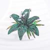 Exquisite Blooming Lily Rhinestone Brooch - Versatile Luxury Lapel Pin