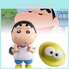 Adorable Frog Hat Crayon Shin-chan Figure Cartoon Desktop Decoration Collectible Toy Gift