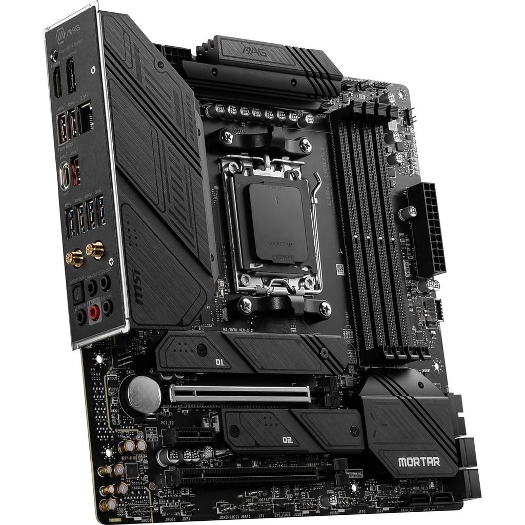 MSI Motherboard MAG B650M MORTAR WIFI AMD Ryzen 7000/9000 Series Compatible B650 Chipset ATX MB5908