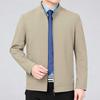 Mulberry Silk Jacket Men's Spring and Autumn New Business Lapel Dad Jacket Middle-aged Casual Handsome Men's Jacket