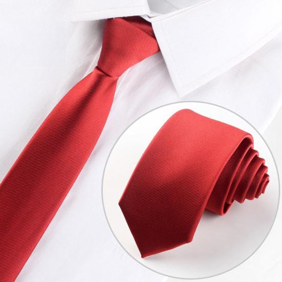 Men Suit Tie Narrow Design Solid Color Formal Suit Tie Business Banquets Weddings Suit Tie Outfit Accessory