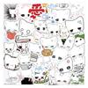 Cartoon Kitten Emoji Stickers - 80 Sheets of Fun Decorative DIY Stationery