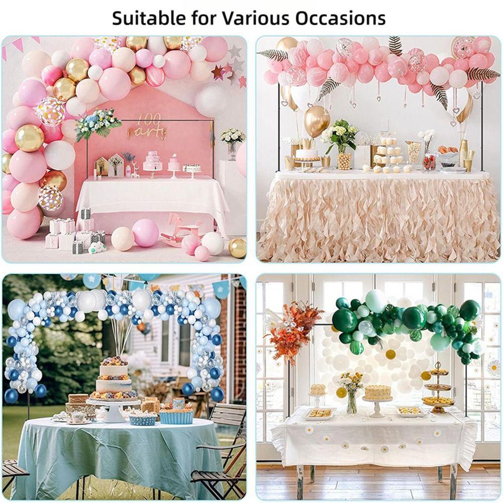 Black Desktop Arch Frame Easy Install Clamp Over The Table Rod Stand Adjustable Length Balloon Clips Flower Frame Arch