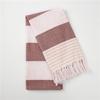100% Cotton Striped Tassel Beach Towel - 30 Color Options