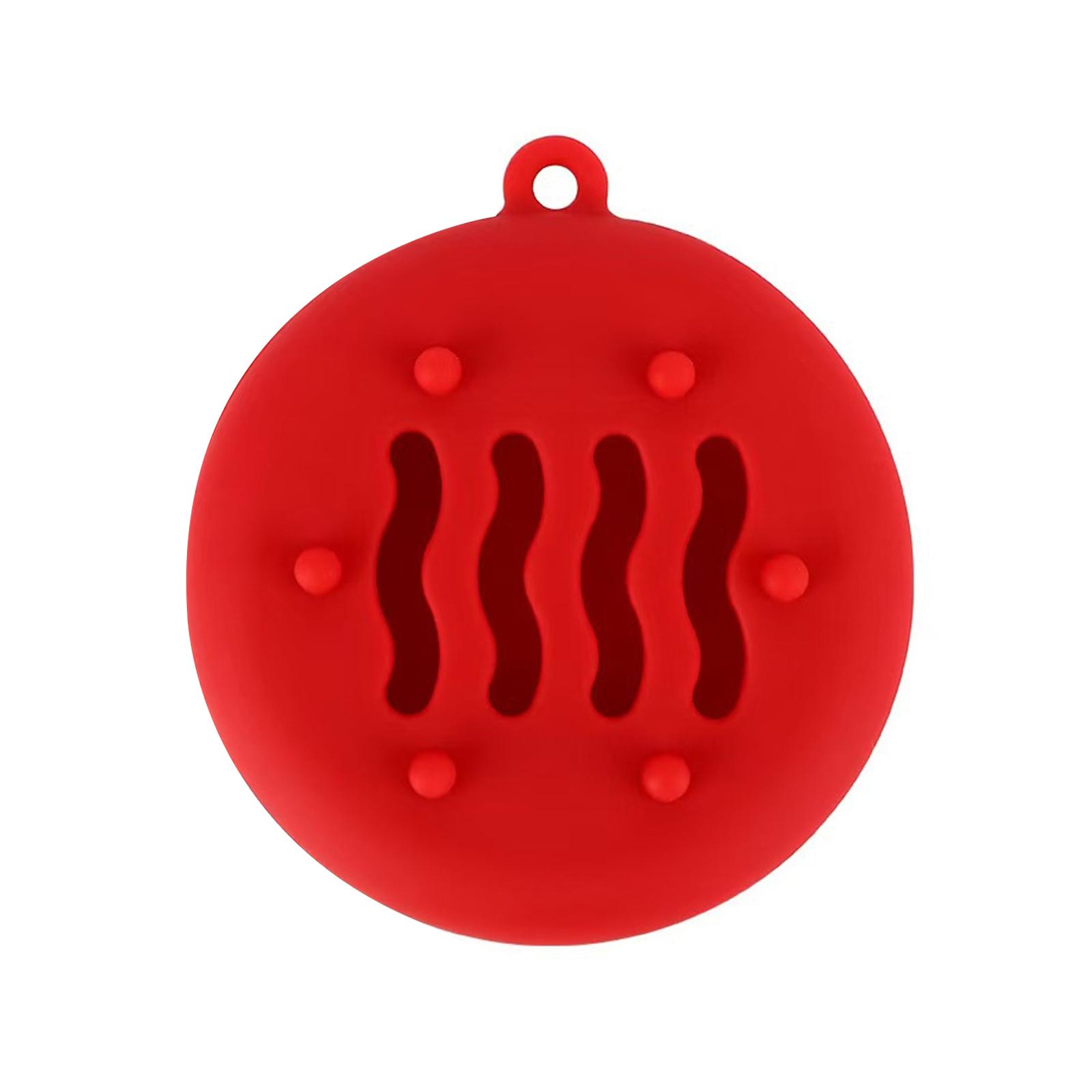 

Футляр для пуховки для пудры, держатель для пуховки для макияжа, силиконовый чехол для блендера для макияжа, многоразовый ящик для хранения блендеров для ежедневных путешествий красный