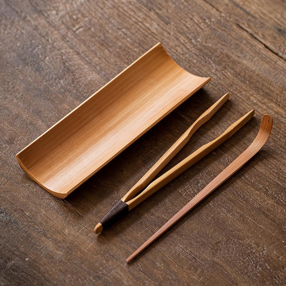 Natural Tea Ceremony Accessories Vintage Tea Needle Cha Ze Bamboo Tea Scoop  office