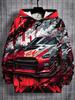 Boys' Casual Hoodie, Cool Car Print - Perfect Choice for Long Sleeves In Spring and Autumn, Loose Fit