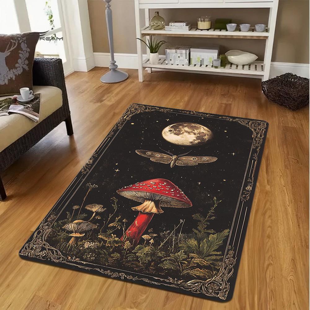Creative INS Witch Forest Red Mushroom Magic World Carprt for Living Room Bedroom Decor Soft Area Floor Mat Kitchen Rug Gift