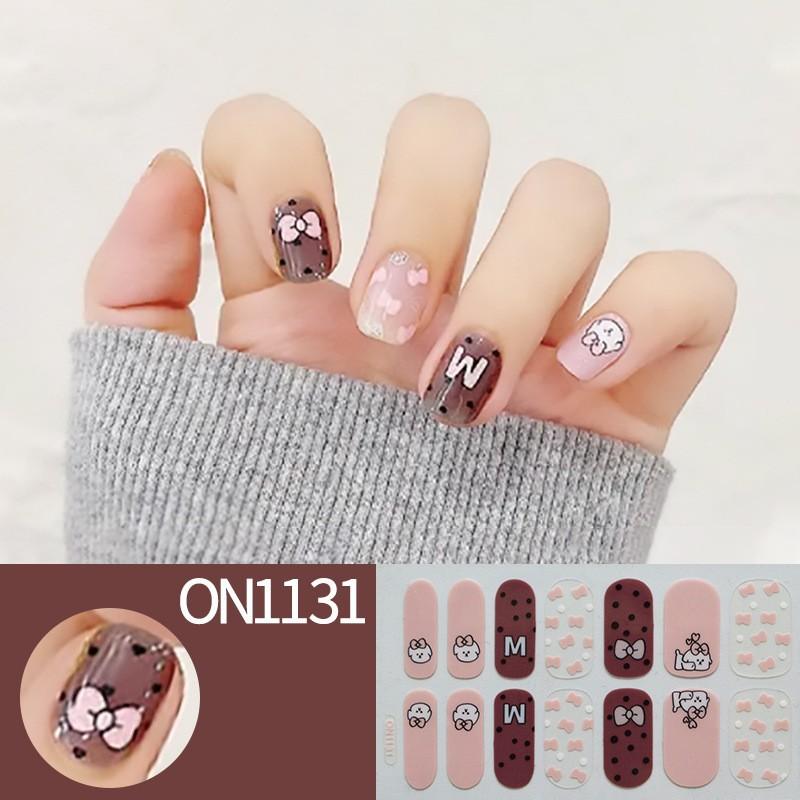 Nail Art No-bake Nail Stickers Full Stickers, 14-finger No-bake Gel Nail Stickers, Nail Art Full Stickers