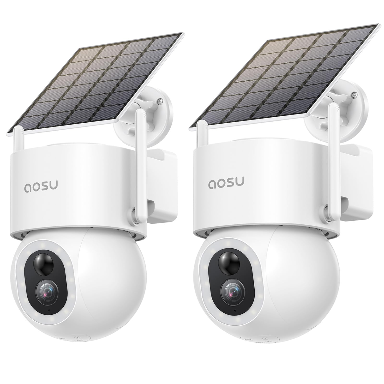 

aosu Outdoor Security 15 Night Color 9200mAh Auto PTZ Voice and Light Family IP65 WiFi Alexa Compatible Camera, 5MP, High-Efficiency Charging, Lights,