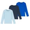 Long-sleeved T-shirt Child Sky Blue - Navy - Royal Blue - - Blue