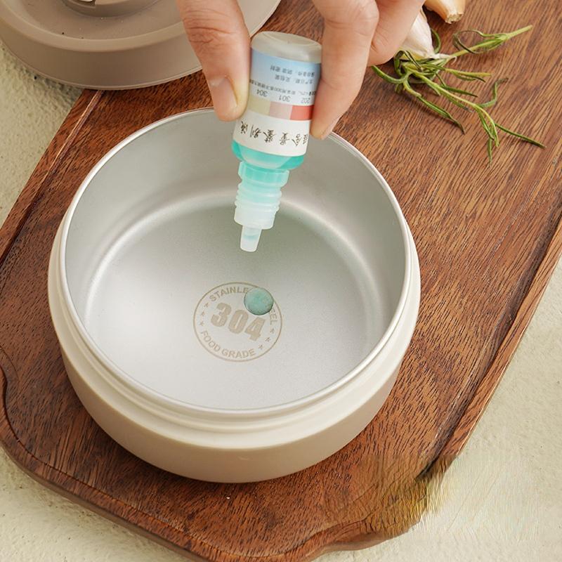 304 Stainless Steel Portable Thermos Insulated Lunch Box Leakproof Sealed Bucket Student Lunch Box Multi-layer Round Bento Box