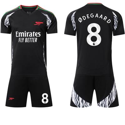 Maillot extérieur Arsenal Noir 2024-25 #7 Saka #9 Jesus #8 Odegaard Maillots de Football