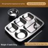 Food-Grade 304 Stainless Steel Divided Lunch Tray Set