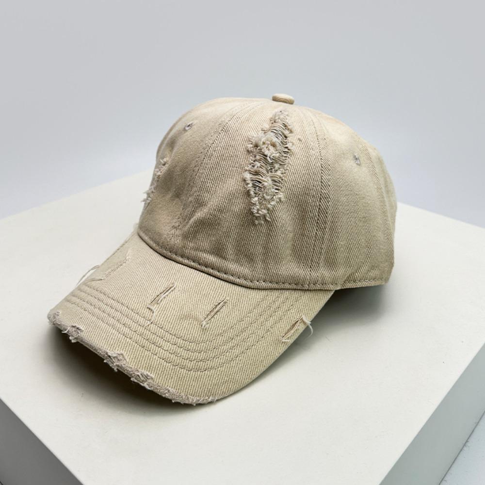 Broken Style Design Baseball Hats Solid Color Sunshade Caps New Peaked Caps