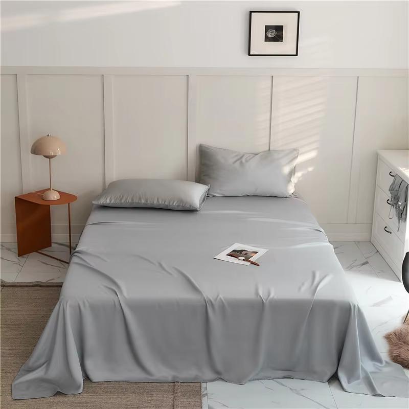 Solid color 60 piece Lyocell Tencel bed sheet, single piece, summer nude sleeping ice silk