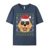 Ugly Xmas Santa Golden Retriever Dog T-shirt Printed T-shirt Cute Animal Pattern Tees Tops s Clothing