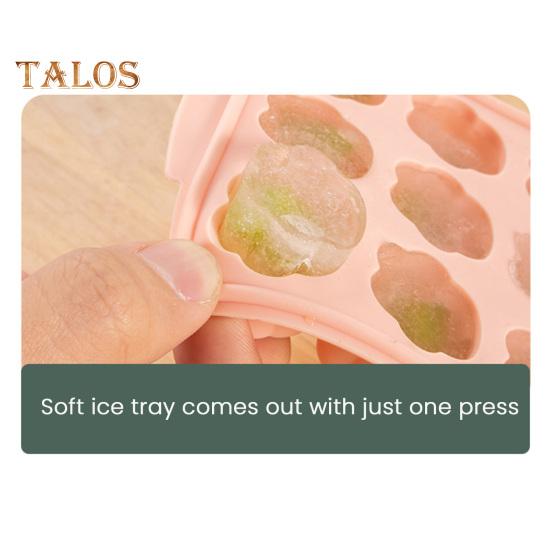 Ice Grid Mould Heart-shaped Ice Lattice Mold with Lid Stackable Easy To Remove Food Grade Silicone Tray Ice Cube Maker