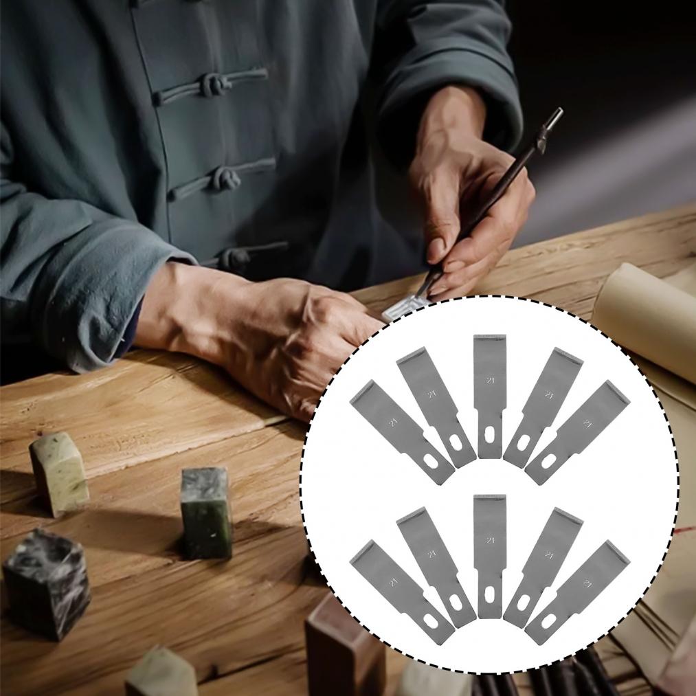 Ambachtelijke Snijmesen DIY Handgereedschap 1 Set 10 Stuks Handwerk Graveren Zilverstaal