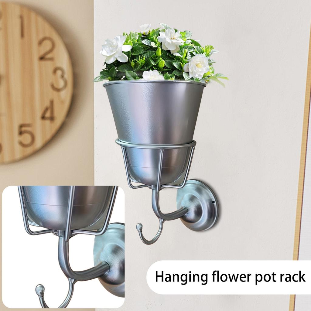 Hook Flower Pot Rack Integrated Metal Creative Wall Hanging Home Decoration