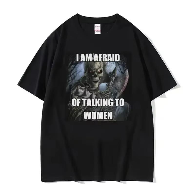 Autistic Funny Skeleton Meme Print T Shirt Men Women Fashion Gothic Retro T Shirt Short Sleeve Tshirt Clothes