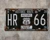 MT Evocon Route 66 Series Tin Set of 6 License Plates Signs,