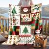 Christmas Flannel Throw Blanket Soft Warm Cozy For Sofa Bed Indoor Home Use Great Holiday Gift