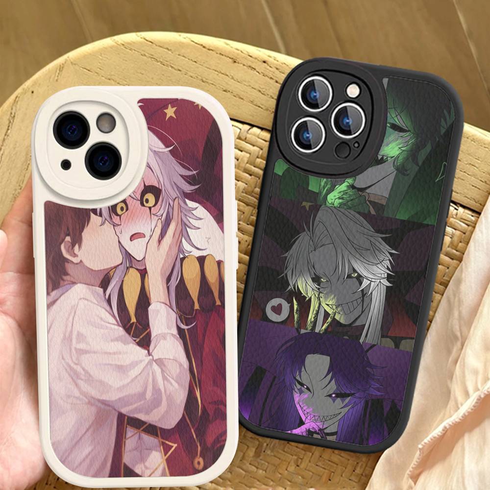 Anime The Freak Circus Pierrot Leather Phone Case For IPhone 16 15 14 17 Pro Max 11 12 Mini Plus Soft Shell