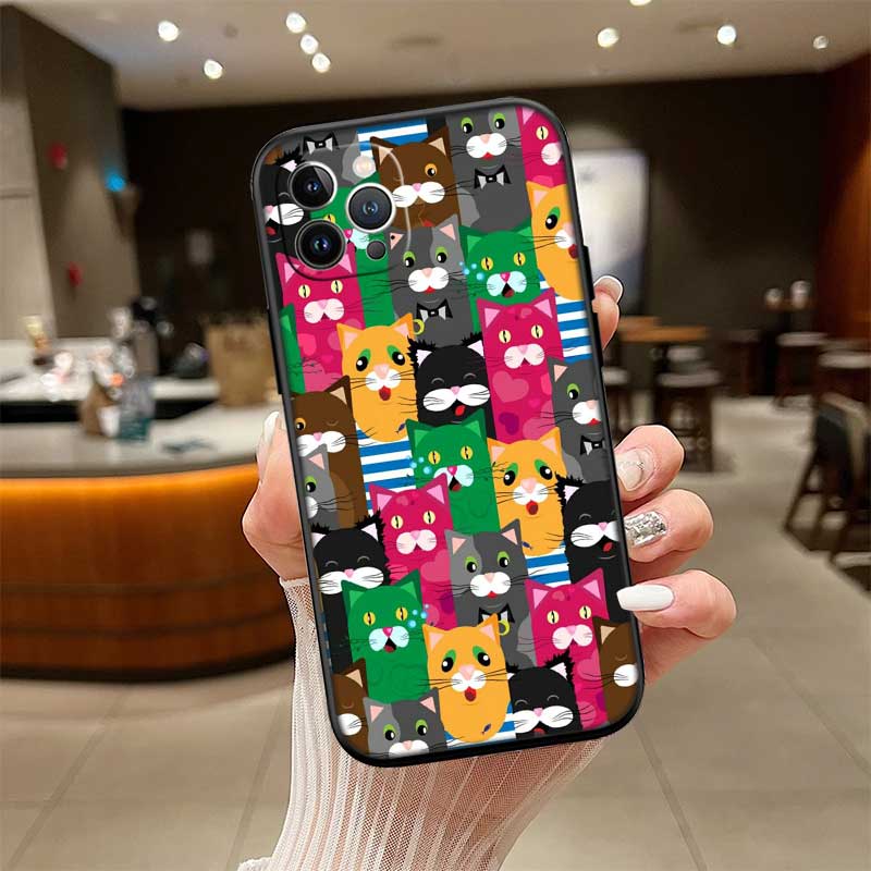 RE18 Cat Cartoon New High-End Shell Phone Case for Xiaomi Poco C40 C50 C51 C55 C65 C71 C75 F3 F5 F6 F7 M2 M3 Pro Ultra
