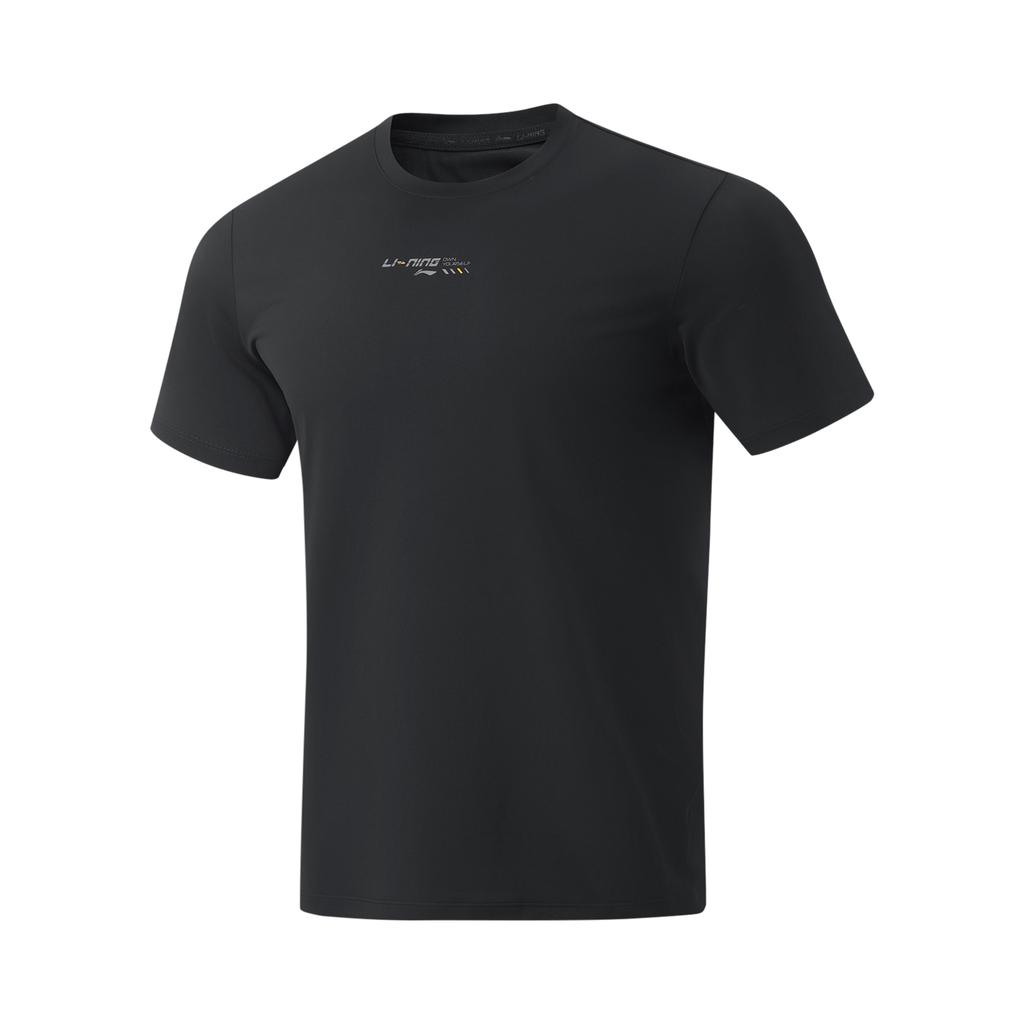 Li-Ning Comfortable Versatile Breathable Short Sleeve T-Shirt Men Tops Black ATSU023-1
