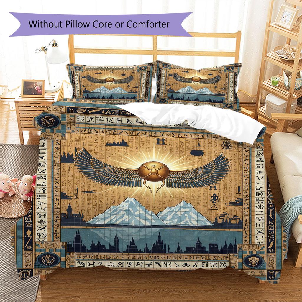 Magictools Pattern Bedding Quilt Set Quilt Cover Pillowcase Home Decoration Birthday Gift (1 * duvet cover + 2 * pillowcase, without core)