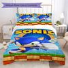 Sonic Blue Blur Threepiece Set 1 Duvet Cover 2 Pillowcase Without Core Without Core Christmas Birthday Gift Soft And Comfortable