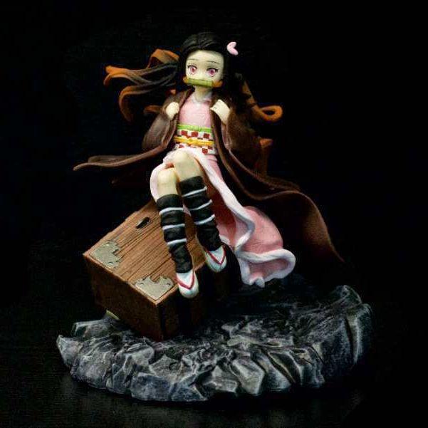 Demon Slayer Kamado Anime Figure Kamado Nezuko PVC Action Figure Toy Kimetsu no Yaiba Statue Adult Collective Model Doll Gift