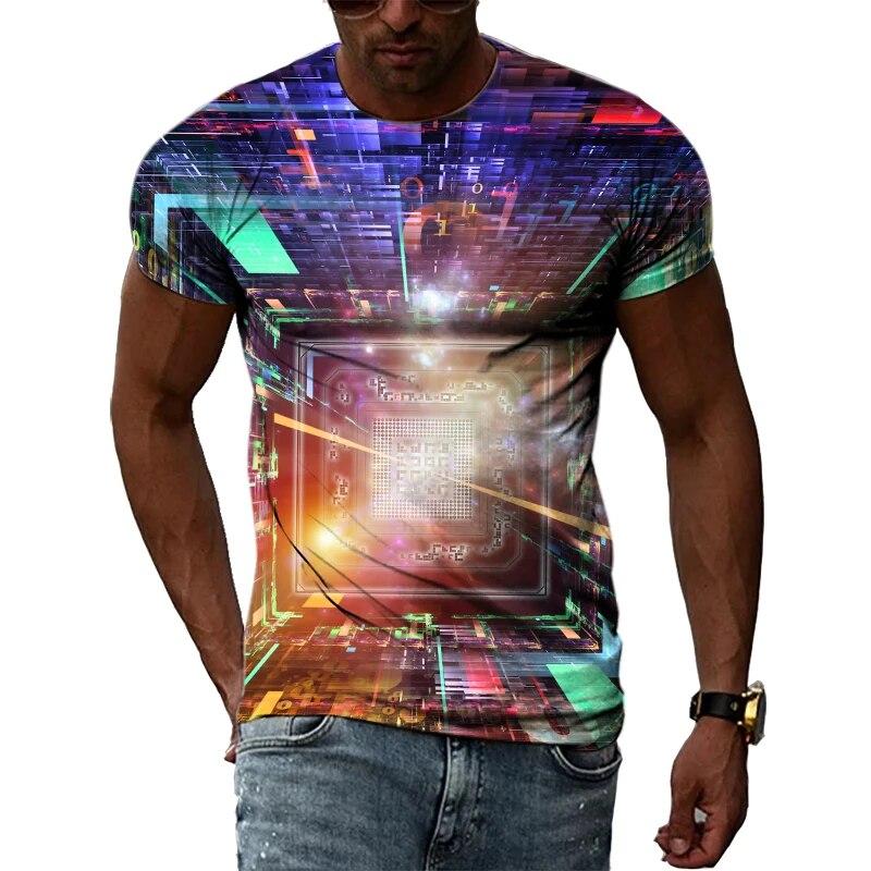 

Красивая мужская футболка с 3D-принтом и узором в стиле хип-хоп, повседневные топы с круглым вырезом, модная уличная индивидуальная одежда 6XL