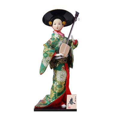 12Inch Japanese Kimono Toy Statue Desk Ornament Figurine for Home Decoration and Restaurant Table Top Display