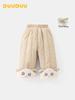 DUUDUU Quilted Winter 2025 Cotton Pants for Toddlers - Thick, Warm, and Perfect for Girls In Autumn/Winter