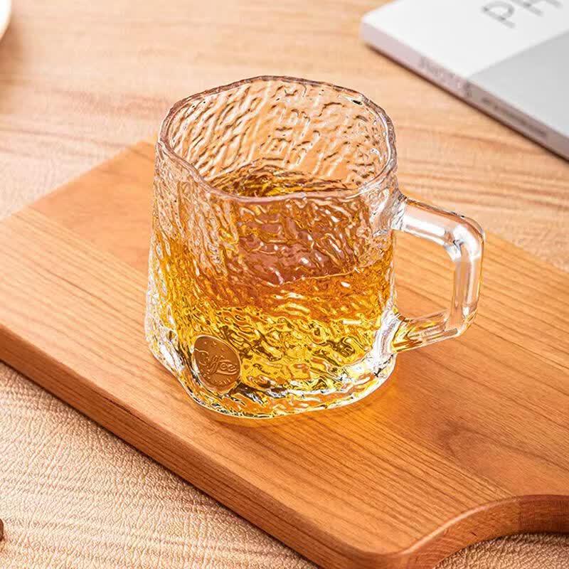 Portable Clear Glass Mug with Handle