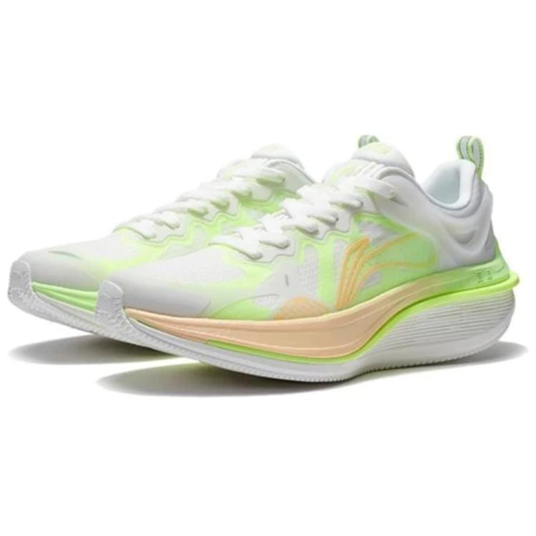 New LINING WuShi 5S 2.0 Running Shoes Men Low Top White/Cyan/Orange ARSS011-5