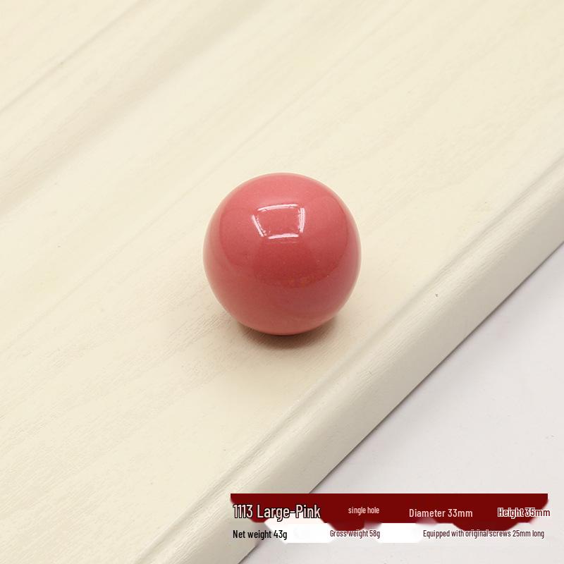 Round Colored Ceramic Drawer & Cabinet Handle