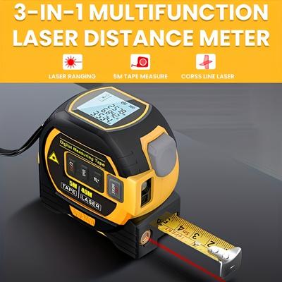 1 Stück Laser-Maßband 3 in 1 digitales Maßband hochpräziser Laser-Entfernungsmesser Stahl-Maßband