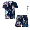 Vasaras Anime Naruto T-krekls Vīriešu ikdienas komplekts Zīmola zēnu T-krekls ar īsām piedurknēm+šorti lielizmēra 3D apdruka bērniem divdaļīgs komplekts