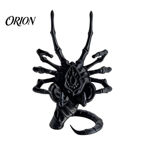 3D Printed Cell Phone Holder Sci-Fi Horror Theme Holder, Unique Desk Ornament, Creepy Figurine Stand Creative Stable PLA for Home And Office