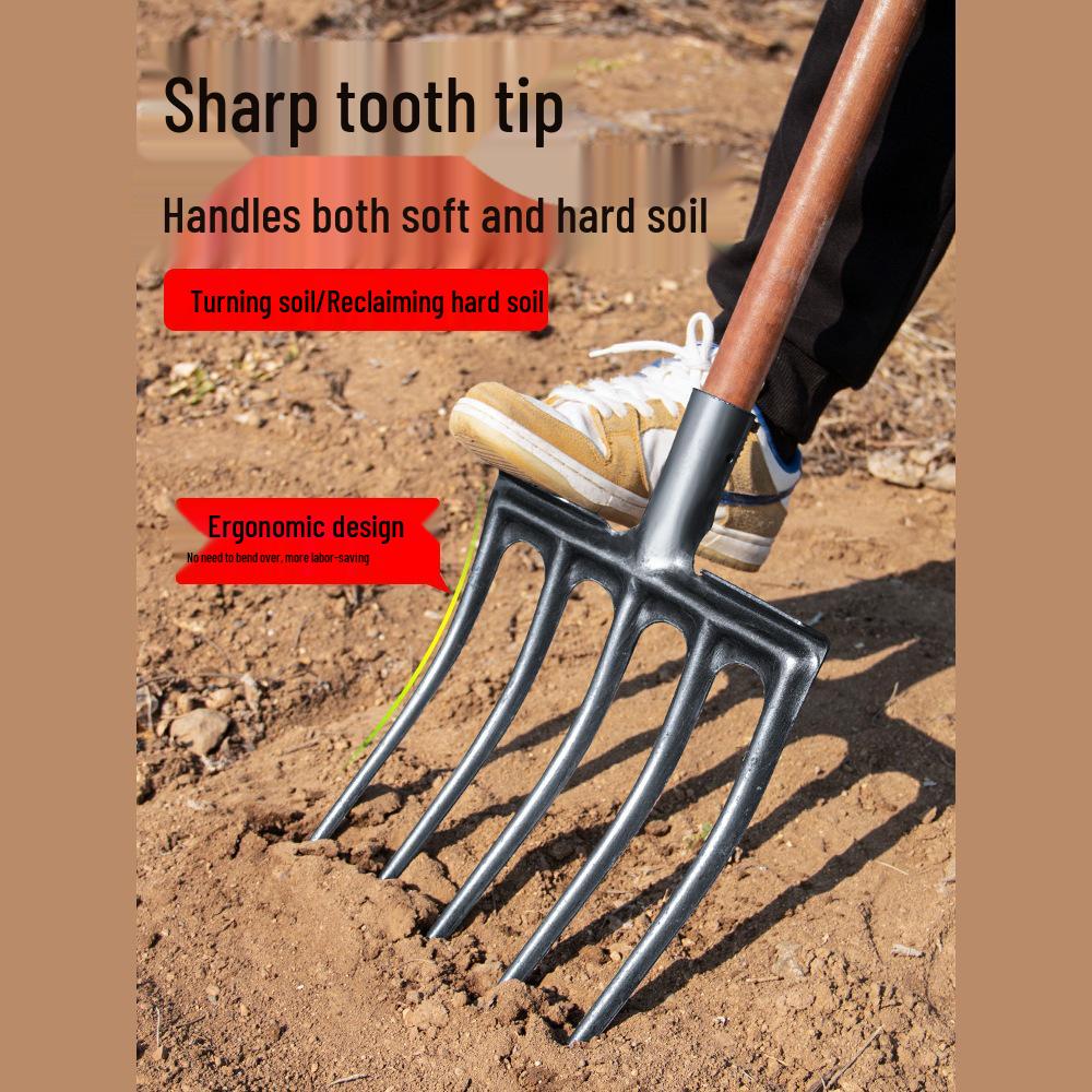 Landwirtschaftliche Bodenkralle: Stahl 4-Zinken Werkzeug zum Graben und für die Landwirtschaft