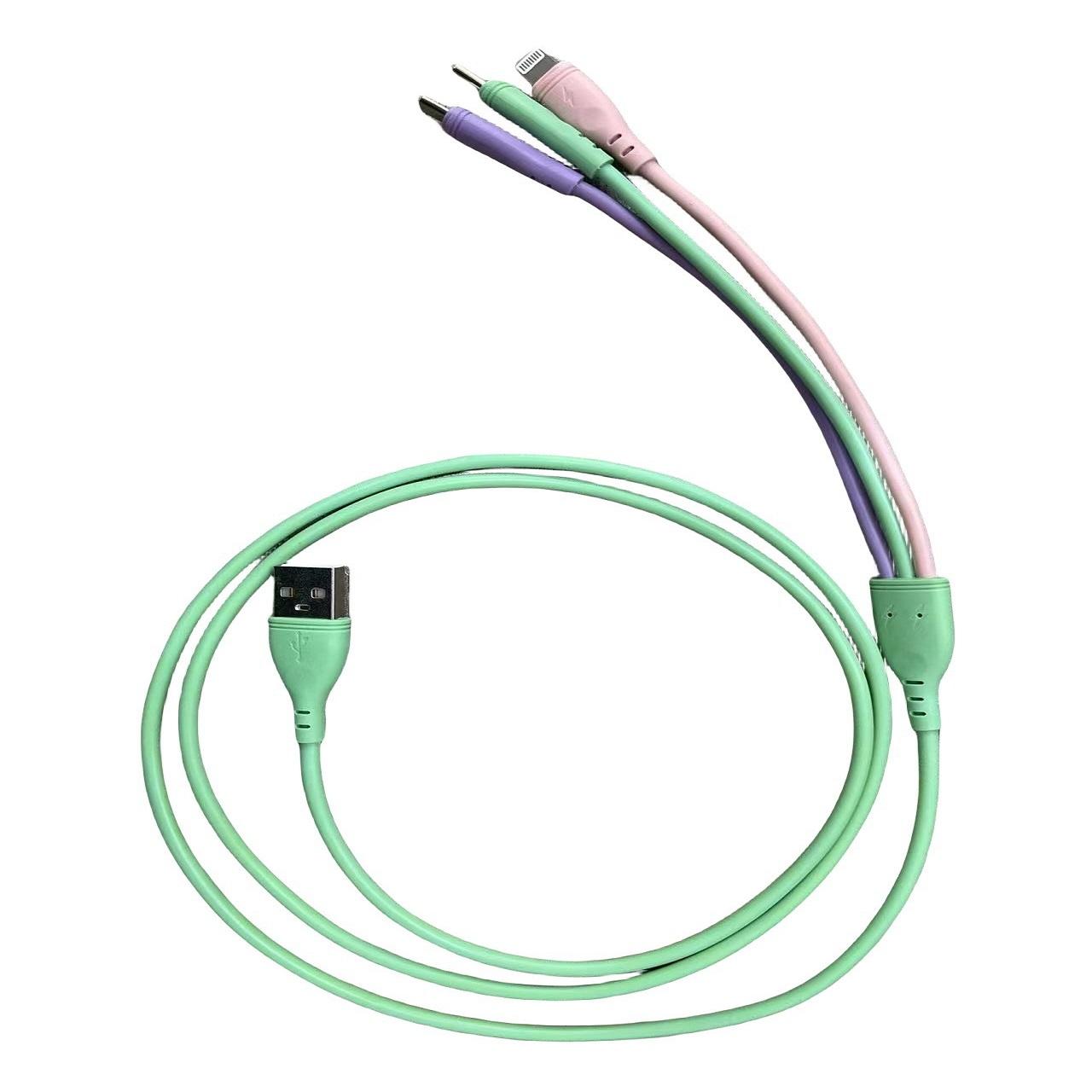 USB-кабель для зарядки GIMIRO 3 в 1. Кабель для быстрой зарядки типа C. Совместим — фото 9