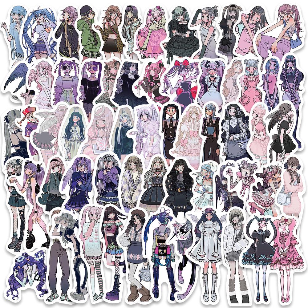 Y2K Style Kawaii Retro Graffiti Stickers for Laptop, Suitcase, and Phone.