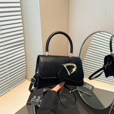 Trendy Small Square Bag Niche Design Personalized Foreign Style Contrast Color 2025 Summer New Simple Women's Bag Oblique Span Handbag
